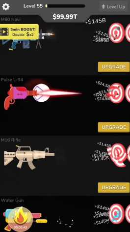 Gun Idle взломанный (Mod: много денег)