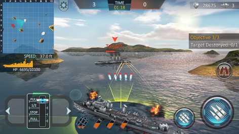 Атака военных кораблей 3D взлом (Мод много денег)