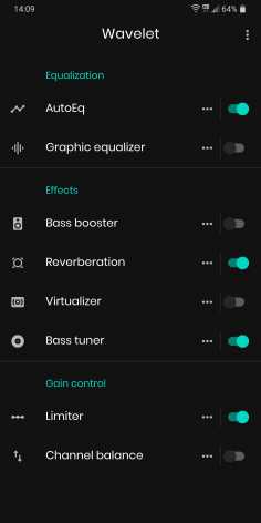 Wavelet: Headphone specific equalization Mod pro